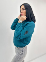 Демісезонна куртка з нашивкою «Ivi» оптом | Норма і батал | Розпродаж моделі Морська хвиля, 46-48