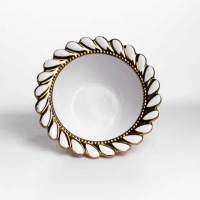 Тарілка глибока Tiffany порцелянова 20 см сервірувальна ML2005