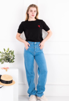 Жіночі сині джинси-палаццо