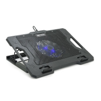 Подставка под ноутбук XSTRIKE XS-33, 10-17«, 1*140mm 1000±10% RPM, корпус пластик+алюминий, 2xUSB 2.0, 370x275x27mm, RGB, Box Q20