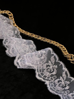 Кружево яблочко / ширина 4 см / белый /  1 метр