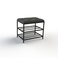 Банкетка для обуви Женева-1 50см велюр черный 10-0-9005