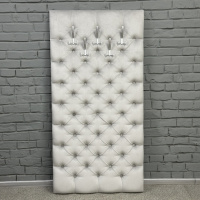 Настенная вешалка-панно Парма-1 160х70см велюр светло-серый 6-0-0