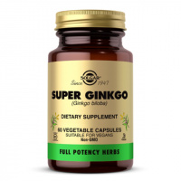 Гинкго Билоба Супер, Super Ginkgo Biloba, Solgar, 60 вегетарианских капсул