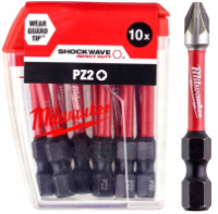 Біта SHOCKWAVE MILWAUKEE, PZ2, 50мм, (10шт), пластикова коробка
