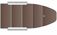 Пайол фанерный со стрингерами КМ-330D (настил, стрингера, сумка), коричневый, арт. 24.002.0.22