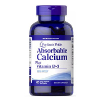 Puritan's Pride Absorbable Calcium Plus Vitamin D-3 100 softgel