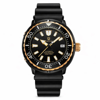 Чоловічий годинник Pagani Design PD-1695 Black-Gold з японським механізмом SEIKO NH35 та сапфіровим склом