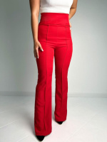 Довгі брюки з високою талією «Salvia» оптом | Батал 50, Червоний