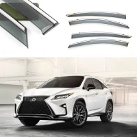 Дефлектори вікон Lexus RX 2016- П/К скотч «FLY» (нерж. сталь 3D) BLXRX1623-W/S (54-55)