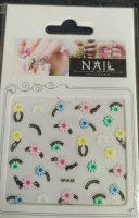 Слайдер - наклейка Цветы на ногти