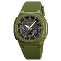 Чоловічий годинник Skmei 2091AGBK Army Green Black, тактичний стрілково-електронний з підсвічуванням