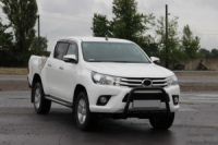Передняя защита QT008 Black (нерж) для Toyota Hilux 2015- гг