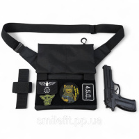 Сумка месенджер З КОБУРОЮ. Тактична сумка з тканини, 3 кишені, патч-панель, Cordura