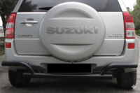 Задняя защита AK005-2 Черный (нерж. сталь) для Suzuki Grand Vitara 2005-2017 гг