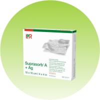 Супрасорб Suprasorb A+Ag, 10 см x 10 см, стерильна пов'язка, 1 шт