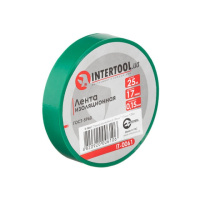 Стрічка ізоляційна 0.15мм*17мм*25м зелена INTERTOOL IT-0061