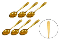 Набор золотистых столовых ложек с узором «Греческий меандр» (6шт) (124271)