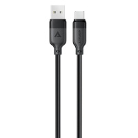 Кабель ACEFAST C16-04, USB to Type-C, 3A, 1.2m ,TPE, TPU connectors, Black (6974316283812)