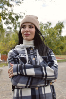 Жіноча зимова шапка на флісі Капучіно