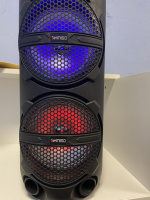 Портативная колонка Kimiso QS-223 с проводным микрофоном, пультом, Bluetooth, FM радио, MP3