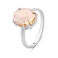 Срібне кільце SilverBreeze з морганітом nano 4.025ct (1988053) 17 розмір