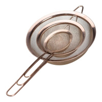 Набор ситечек 3 штуки для муки и круп из нержавеющей стали Медный HP-19-22
