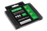 Губка шліфувальна Apro 125 x 100 x 12мм x P80 (828122)