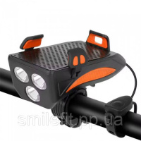 Фара велосипед FY-319B-3LM з акумулятором, сигналом, тримач для телефону ліхтар