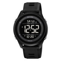 Чоловічий спортивний годинник Skmei 2498PBKBK All Black з водонепроникністю 5 ATM та таймером
