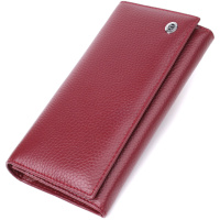 Практичний гаманець для жінок із натуральної шкіри 723098 Бордовий