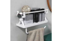 Креативная настенная полка органайзер для ванной комнаты WHITE
