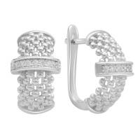 Серебряные серьги CatalogSilver с фианитами (2184102)