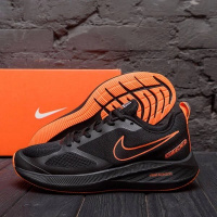 Мужские кроссовки сетка Nike Black 9028-5 чёрные