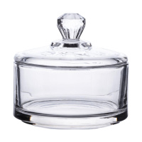 Конфетница с крышкой Ø 10 см стеклянная HP-YH-24