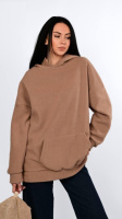 Худі Тедді батал (оверзайз) темно бежевий