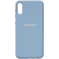 Чохол Silicone Cover Full Protective (AA) Для Samsung Galaxy A02 (Блакитний / Lilac Blue) - купити в SmartEra.ua