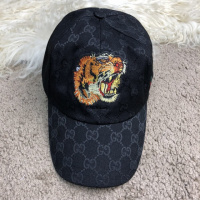 Кепка Baseball Hat Gucci Web GG Supreme Tiger Black