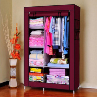 Тканинна шафа 2 секції Storage Wardrobe HCX 88105 коричнева