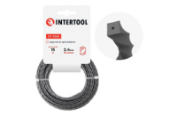 Ліска для тримера Intertool 2.4мм x 15м квадрат кручений армований (DT-2328)