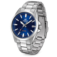 Чоловічий годинник Casio Edifice EFV-100D-2A з синім циферблатом та сталевим браслетом