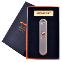 USB зажигалка в подарочной упаковке «Honest» 77127. Цвет: серый