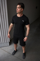 Комплект чоловічий Puma: футболка чорна + шорти чорні (9888289516)