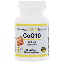 Коэнзим Q10, CoQ10, California Gold Nutrition, 100 мг, 30  вегетарианских капсул