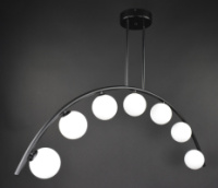 Люстра потолочная на 7 лампочек 27369 Черный 38-88х15х100 см.