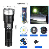 Ліхтар PLD-008 WHITE LASER LED PM10-TG, power bank