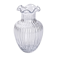 Ваза декоративна Small Waves скляна 21.5 см, прозора