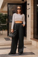 Жіночі широкі шкіряні штани демісезонні «Step» | Норма і батал