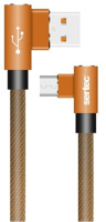 Кабель USB SERTEC ST-054L+L MICRO (V8) круглий тканинний GRAY (1 м)