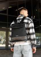 Чоловічий рюкзак високої якості українського виробництваСтиль, чорний